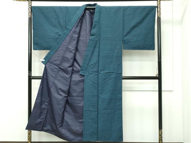 平和屋着物■極上　男性　紬　アンサンブル　網代織　百入茶色地　羽織紐付き　逸品　未使用　CZAA4479s6