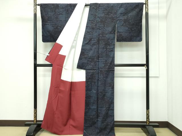平和屋着物▽結城紬　単衣　エ霞文　黒地　80亀甲　正絹　逸品　DAAV5996az 2026年最新】Yahoo!オークション -平和屋 着物(結城紬)の中古品・新品