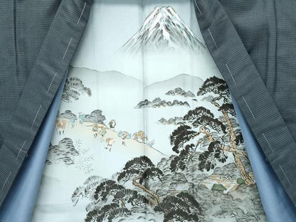 平和屋着物●極上　男性　紬　アンサンブル　120亀甲　逸品　未使用　CZAA4489s6
