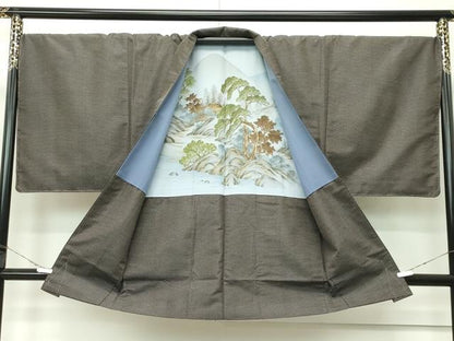 平和屋着物●極上　男性　紬　アンサンブル　キングサイズ　100亀甲　逸品　未使用　CZAA4490s6