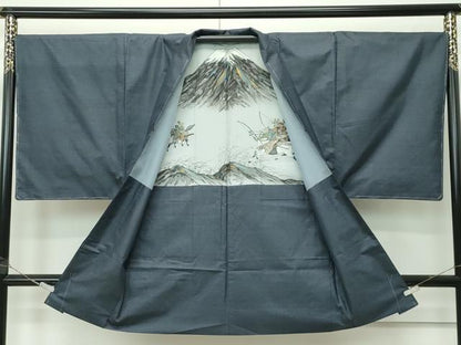 平和屋着物●極上　男性　本場大島紬　アンサンブル　100亀甲　総詰め　反端付き　逸品　未使用　CZAA4493s6