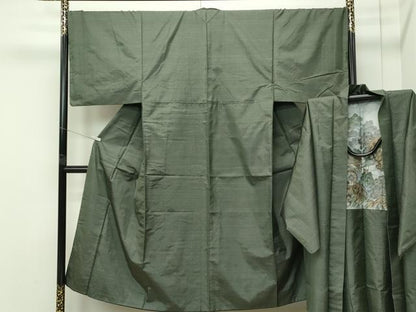 平和屋着物●極上　男性　本場大島紬　アンサンブル　幾何学文様　逸品　CZAA4494s6