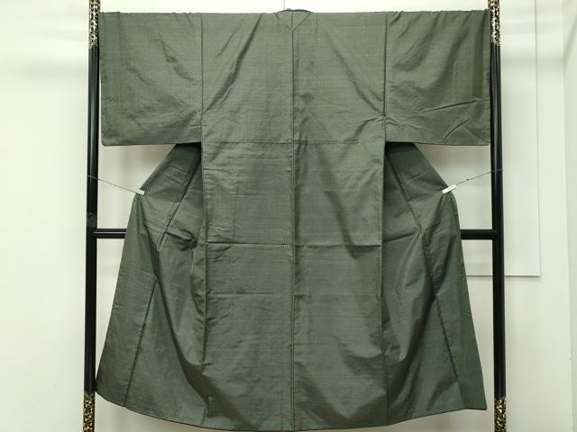 平和屋着物●極上　男性　本場大島紬　アンサンブル　幾何学文様　逸品　CZAA4494s6