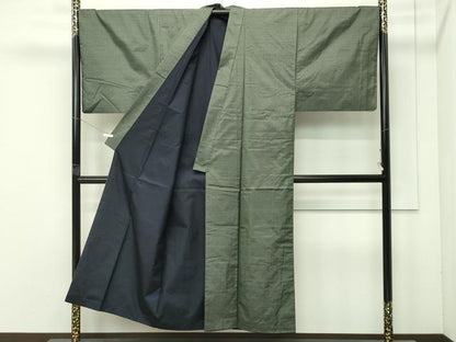 平和屋着物●極上　男性　本場大島紬　アンサンブル　幾何学文様　逸品　CZAA4494s6