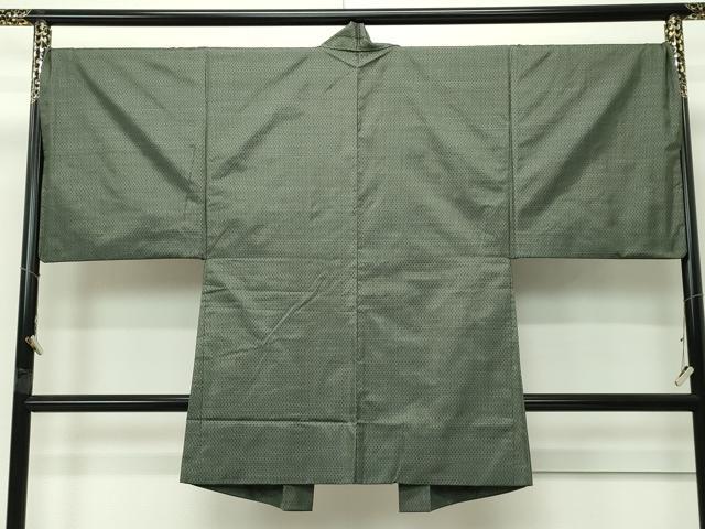 平和屋着物●極上　男性　本場大島紬　アンサンブル　幾何学文様　逸品　CZAA4494s6