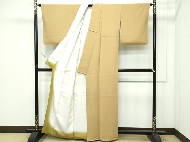 平和屋着物○極上 江戸小紋 作家物 鮫小紋柄 黄橡色地