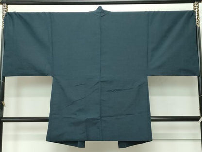平和屋着物●極上　男性　紬　アンサンブル　キングサイズ　色無地　百入茶色　逸品　CZAA4506s6