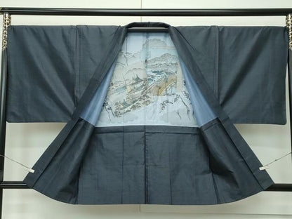 平和屋着物●極上　男性　本場大島紬　アンサンブル　80亀甲　総詰め　逸品　CZAA4507s6