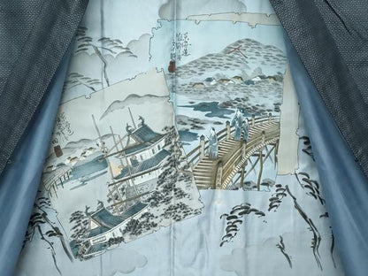 平和屋着物●極上　男性　本場大島紬　アンサンブル　80亀甲　総詰め　逸品　CZAA4507s6