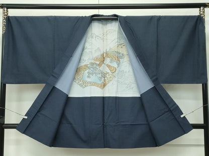 平和屋着物●極上　男性　紬　アンサンブル　キングサイズ　亀甲柄　逸品　CZAA4513s6