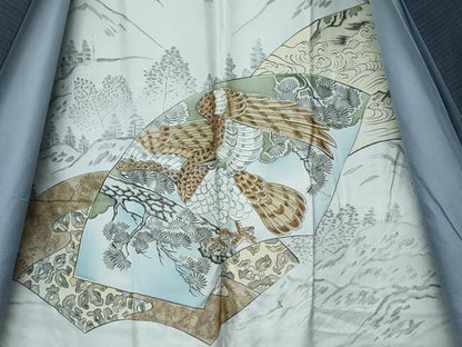 平和屋着物●極上　男性　紬　アンサンブル　キングサイズ　亀甲柄　逸品　CZAA4513s6