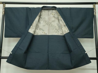 平和屋着物●極上　男性　紬　アンサンブル　色無地　百入茶色　逸品　CZAA4514s6