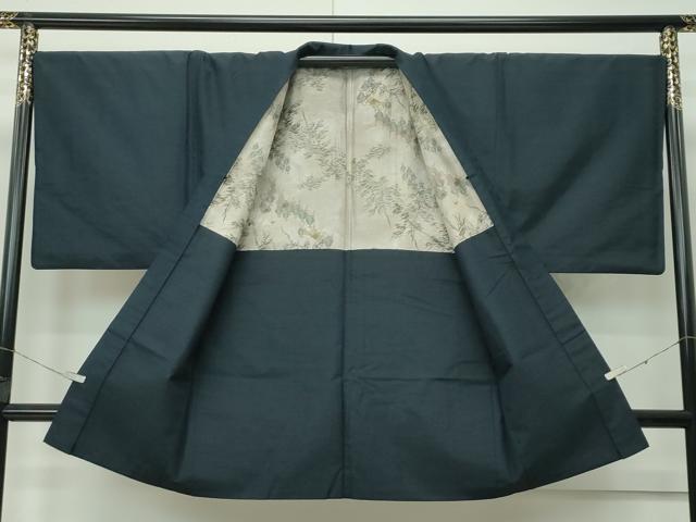 平和屋着物●極上　男性　紬　アンサンブル　色無地　百入茶色　逸品　CZAA4514s6