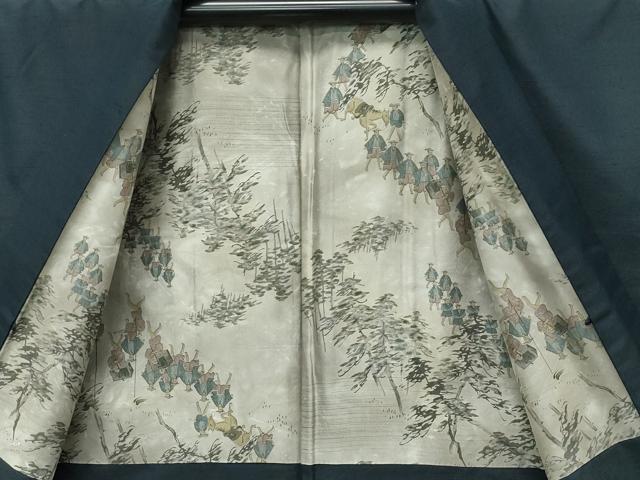 平和屋着物●極上　男性　紬　アンサンブル　色無地　百入茶色　逸品　CZAA4514s6