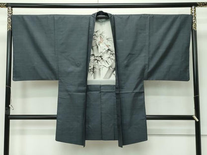 平和屋着物●極上　男性　本場大島紬　アンサンブル　100亀甲　総詰め　反端付き　逸品　CZAA4515s6