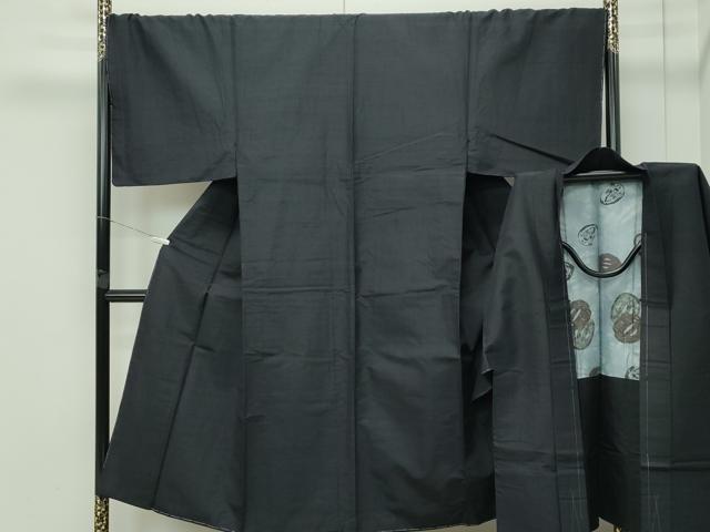 平和屋本店●極上　男性　紬　アンサンブル　キングサイズ　色無地　蝋色　逸品　未使用　CZAA4516s6 平和屋本店○極上 男性 紬 アンサンブル キングサイズ 色無地 蝋色 逸品 未