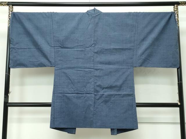平和屋着物○極上 男性 本場結城紬 アンサンブル キングサイズ 色無地