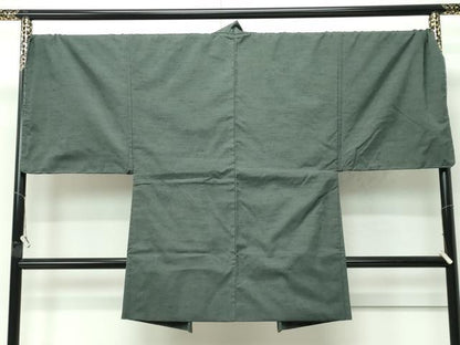 平和屋着物●極上　男性　紬　アンサンブル　キングサイズ　色無地　藍媚茶色　小田急百貨店扱い　逸品　未使用　CZAA4518s6