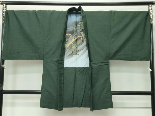 平和屋着物○極上 男性 紬 アンサンブル キングサイズ 色無地 仙斎茶色