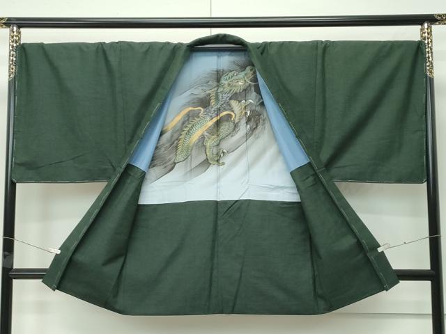 平和屋着物○極上 男性 紬 アンサンブル キングサイズ 色無地 仙斎茶色