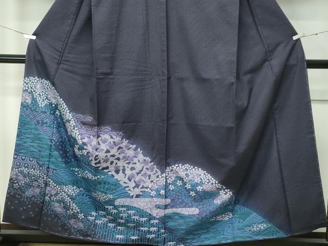 平和屋着物●極上　訪問着　紬地　絞り　スワトウ刺繍　立波花文　黒紅色地　逸品　未使用　CZAA4522s6 楽天市場】汕頭刺繍 訪問着の通販
