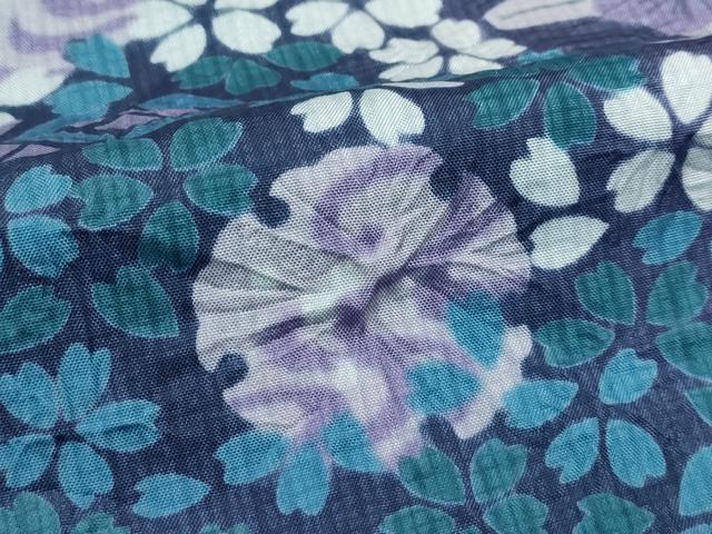 平和屋着物●極上　訪問着　紬地　絞り　スワトウ刺繍　立波花文　黒紅色地　逸品　未使用　CZAA4522s6