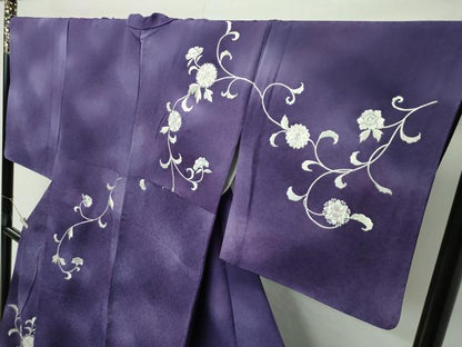 平和屋本店●極上　訪問着　総刺繍　更紗唐草文　暈し染め　銀糸　逸品　CZAA4523s6