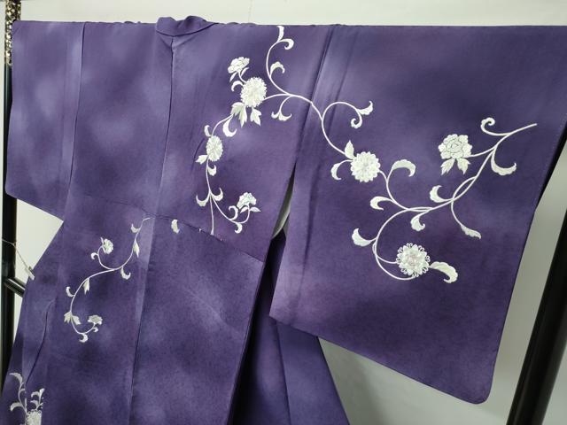 平和屋本店●極上　訪問着　総刺繍　更紗唐草文　暈し染め　銀糸　逸品　CZAA4523s6
