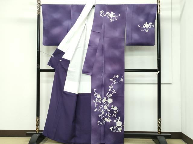 平和屋本店●極上　訪問着　総刺繍　更紗唐草文　暈し染め　銀糸　逸品　CZAA4523s6