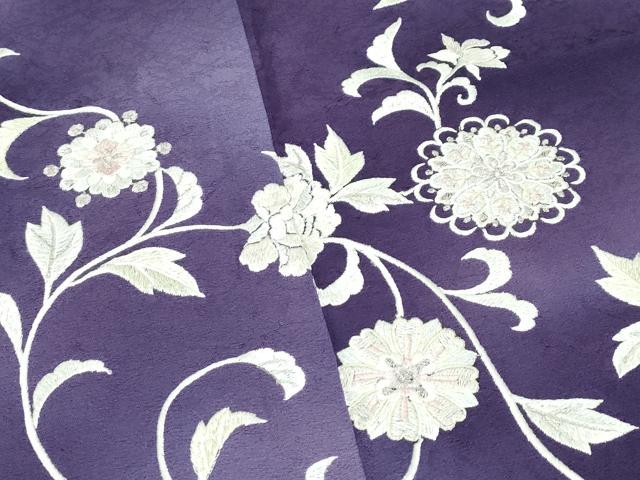 平和屋本店●極上　訪問着　総刺繍　更紗唐草文　暈し染め　銀糸　逸品　CZAA4523s6