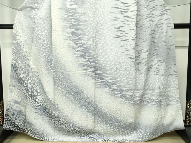 平和屋着物●極上　訪問着　絞り　霞飛鳥花文　逸品　未使用　CZAA4524s6