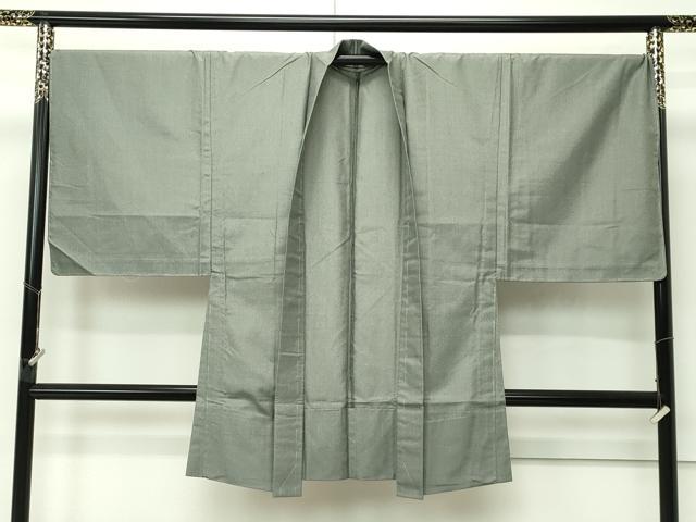 平和屋着物▽極上 男性 薩摩結城 アンサンブル キングサイズ 単衣 色無地 岩井茶色 証紙付き 逸品 未使用 CZAA4529s6