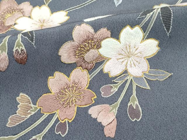 平和屋本店●極上 世界的ファッションデザイナー 山本寛斎 kansaiブランド 訪問着 刺繍 黒地 金彩 やまと誂製 逸品 未使用 CZAA4532s6
