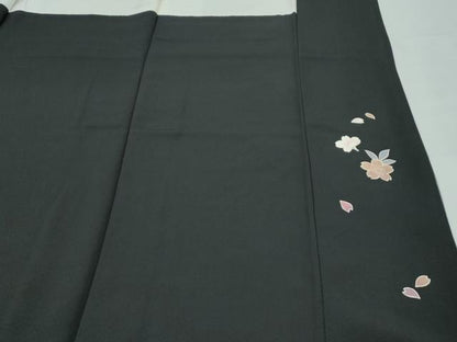 平和屋本店●極上 世界的ファッションデザイナー 山本寛斎 kansaiブランド 訪問着 刺繍 黒地 金彩 やまと誂製 逸品 未使用 CZAA4532s6