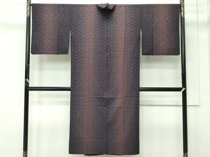 平和屋着物▽極上　スリーシーズン　春夏秋　塵除け　道中着　ロング丈　花紋紗　暈し染め　逸品　CZAA4533s6