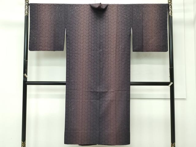 平和屋着物▽極上　スリーシーズン　春夏秋　塵除け　道中着　ロング丈　花紋紗　暈し染め　逸品　CZAA4533s6