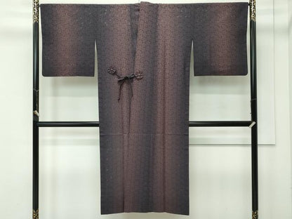 平和屋着物▽極上　スリーシーズン　春夏秋　塵除け　道中着　ロング丈　花紋紗　暈し染め　逸品　CZAA4533s6