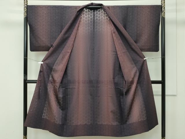 平和屋着物▽極上　スリーシーズン　春夏秋　塵除け　道中着　ロング丈　花紋紗　暈し染め　逸品　CZAA4533s6 平和屋着物▽極上 スリーシーズン 春夏秋 塵除け 道中着 ロング丈