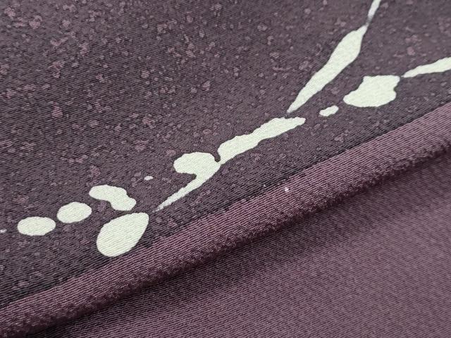 平和屋着物＃極上　コート作家　三本賢　道中着　ロング丈　抽象文　濃色地　逸品　CZAA4534s6