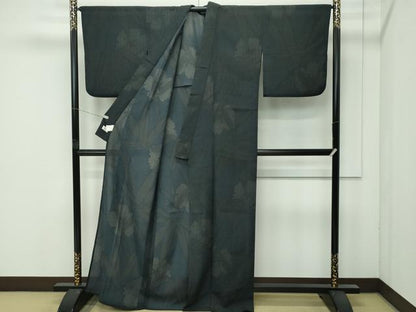 平和屋着物∴極上 夏物 撫松庵 セオアルファ 小紋・浴衣兼用 笹竹花文 洗える着物 逸品 CZAA4542s6