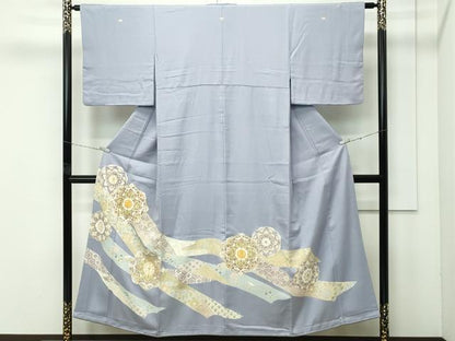 平和屋着物●極上　創業460年・千總　色留袖　駒刺繍　正倉院熨斗花文　金彩　霞色地　三越扱い　逸品　未使用　CZAA4547s6