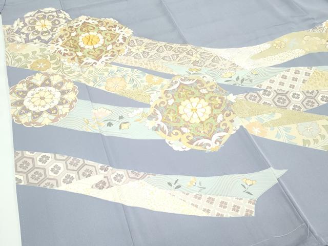 平和屋着物●極上　創業460年・千總　色留袖　駒刺繍　正倉院熨斗花文　金彩　霞色地　三越扱い　逸品　未使用　CZAA4547s6