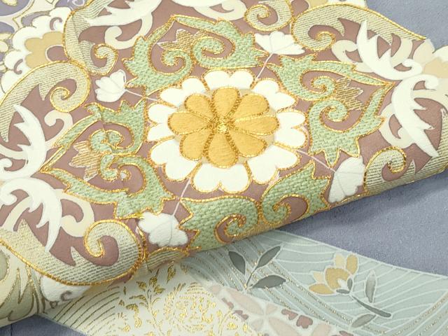 平和屋着物●極上　創業460年・千總　色留袖　駒刺繍　正倉院熨斗花文　金彩　霞色地　三越扱い　逸品　未使用　CZAA4547s6