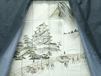 平和屋着物●極上　男性　本場大島紬　100亀甲　総詰め　逸品　未使用　CZAA4556s6