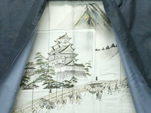 平和屋着物●極上　男性　本場大島紬　100亀甲　総詰め　逸品　未使用　CZAA4556s6