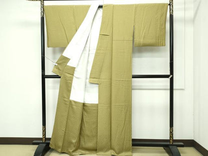 平和屋着物●極上　色無地　梅幸茶色　八掛：シルクロード　逸品　CZAA4561s6