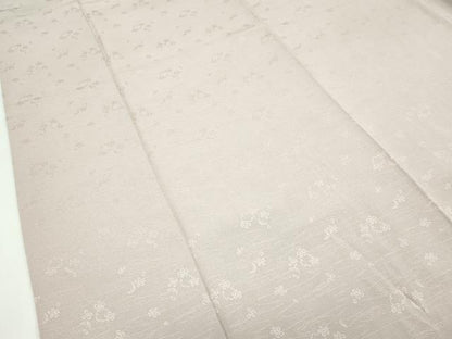 平和屋着物●極上　色無地　肌色　流水雪輪花地紋　逸品　CZAA4566s6