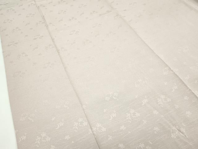 平和屋着物●極上　色無地　肌色　流水雪輪花地紋　逸品　CZAA4566s6