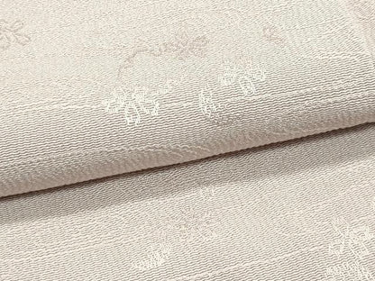平和屋着物●極上　色無地　肌色　流水雪輪花地紋　逸品　CZAA4566s6