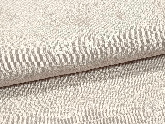 平和屋着物●極上　色無地　肌色　流水雪輪花地紋　逸品　CZAA4566s6